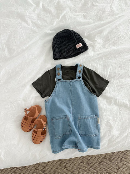 [PRE-ORDER] Distressed Denim Overalls