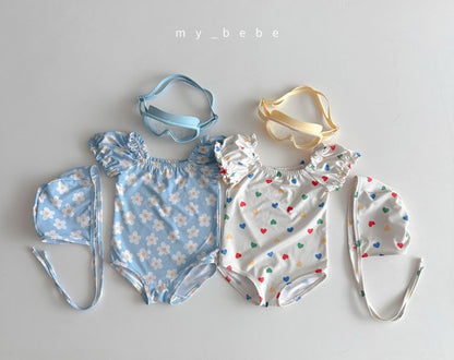 [PRE-ORDER] Shirring Swim Suit + Hat Set