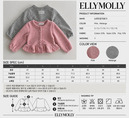 [PRE-ORDER] Snowflake Angora Frill Cardigan