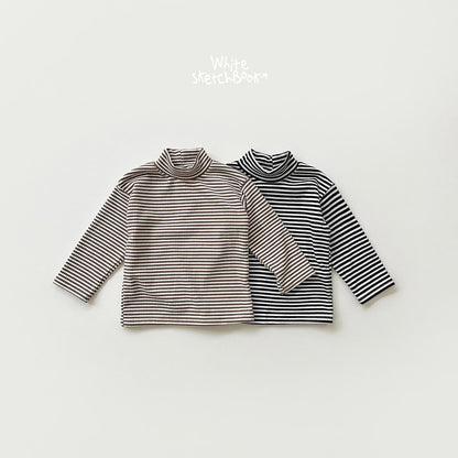 [PRE-ORDER] Ribbed Stripe Half Neck T-Shirts
