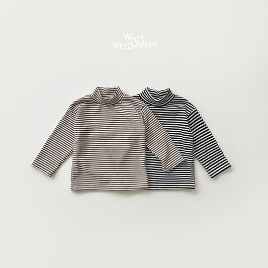 [PRE-ORDER] Ribbed Stripe Half Neck T-Shirts