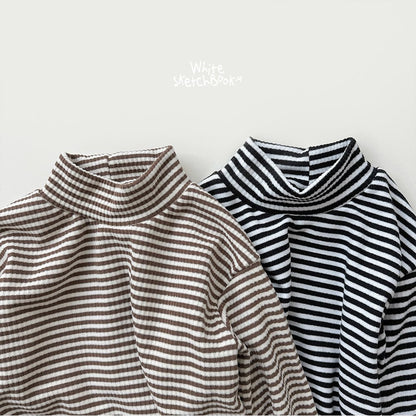 [PRE-ORDER] Ribbed Stripe Half Neck T-Shirts