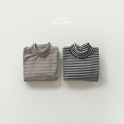 [PRE-ORDER] Ribbed Stripe Half Neck T-Shirts