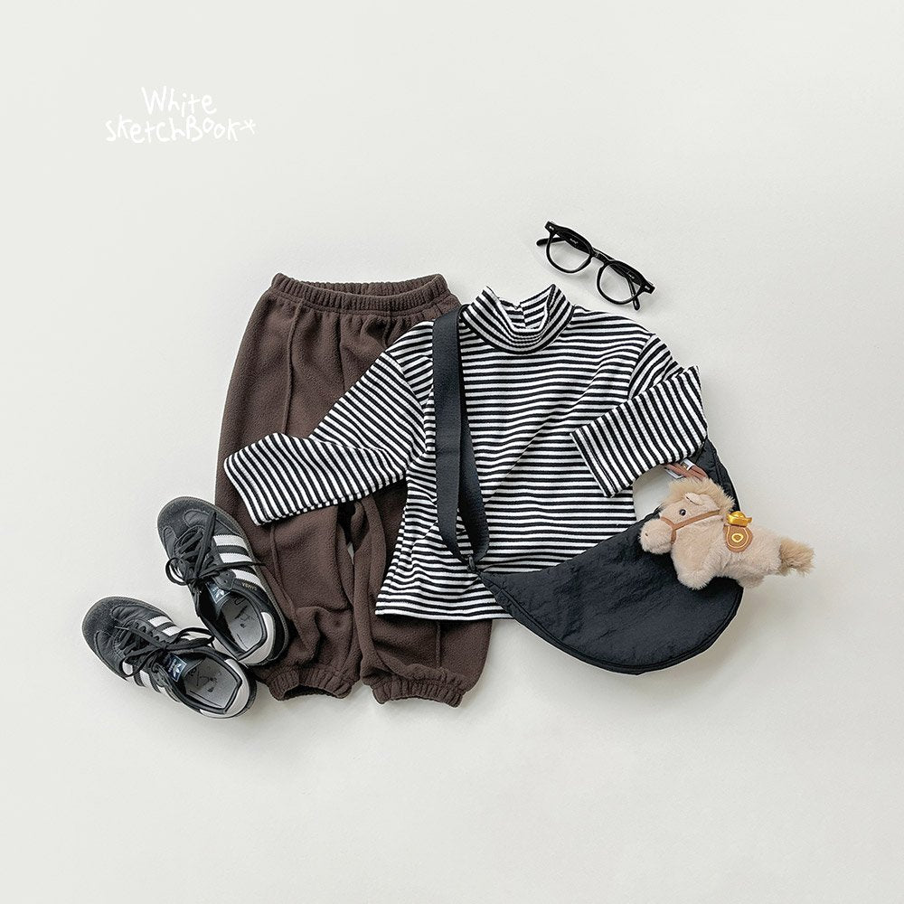 [PRE-ORDER] Ribbed Stripe Half Neck T-Shirts