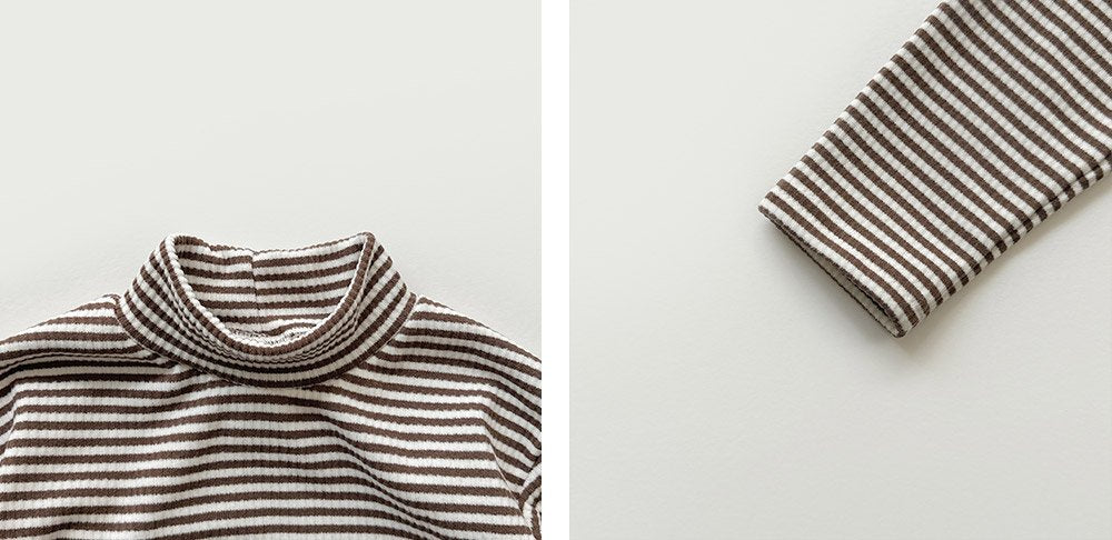 [PRE-ORDER] Ribbed Stripe Half Neck T-Shirts