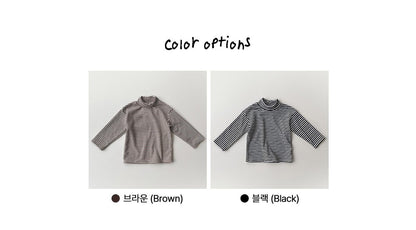 [PRE-ORDER] Ribbed Stripe Half Neck T-Shirts