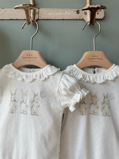[PRE-ORDER] Rabbit Eyelet Suit + Bonnet Set