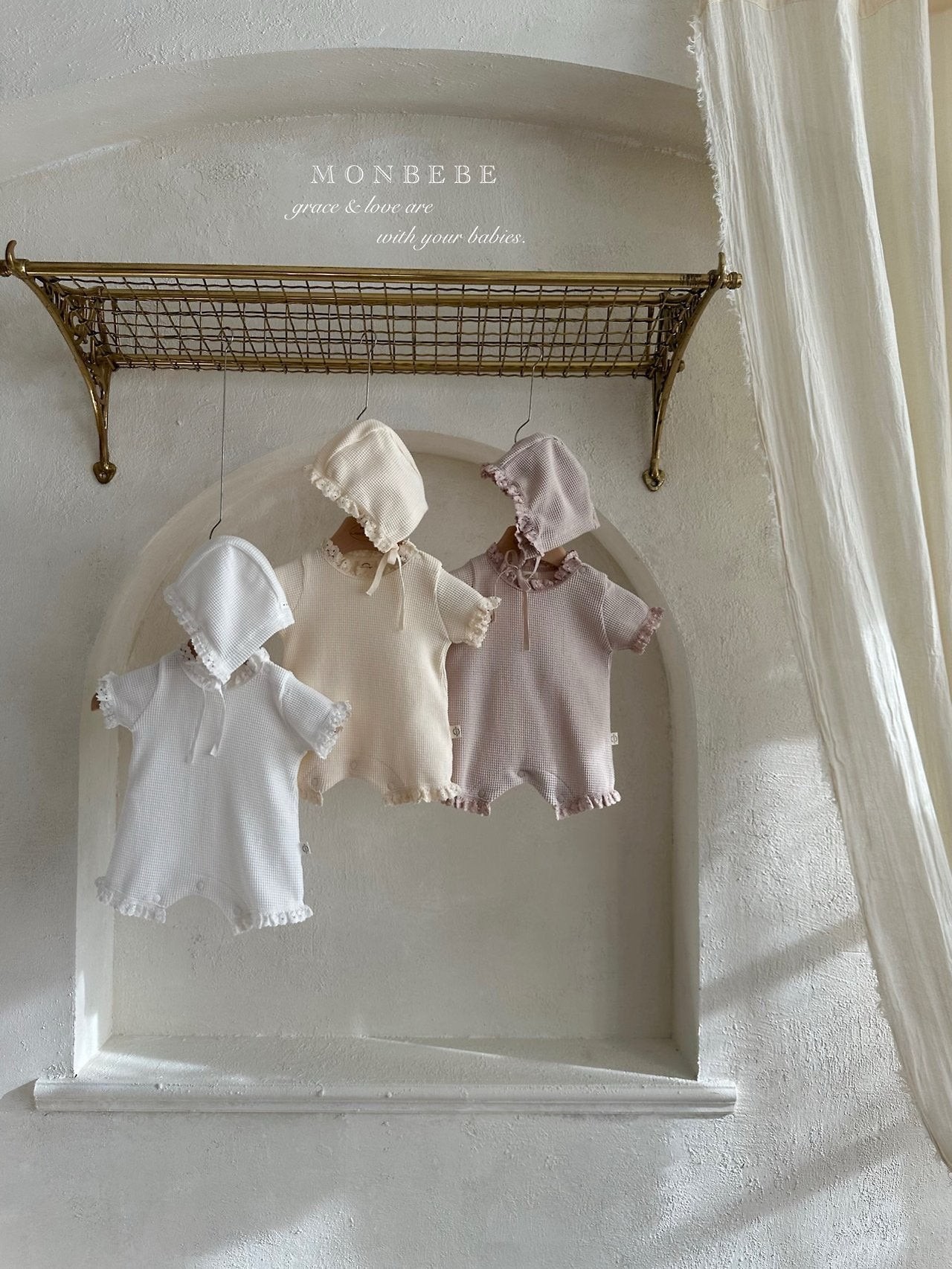 [PRE-ORDER] Summer Waffle Body Suit + Bonnet Set