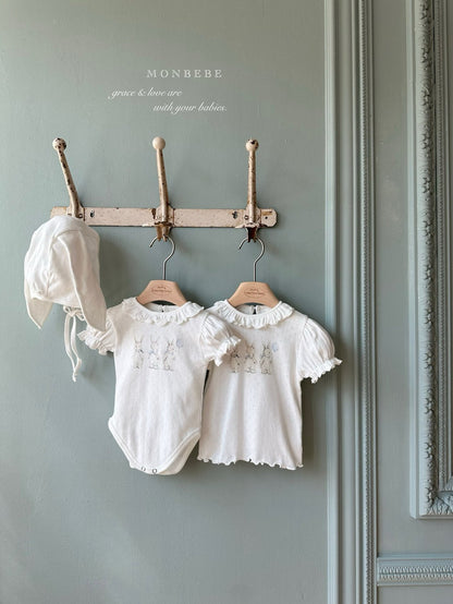 [PRE-ORDER] Rabbit Eyelet Suit + Bonnet Set
