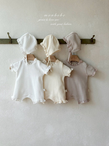 [PRE-ORDER] Summer Waffle Body Suit + Bonnet Set