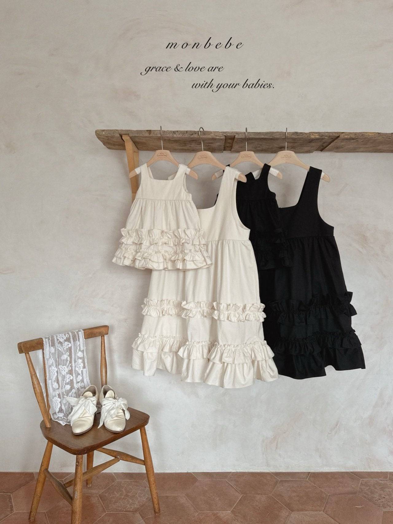 [PRE-ORDER] Mono Frill Dress (Mom Couple)