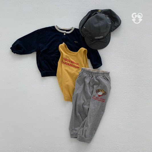 Godori Pants [Melange Grey/XL(5-6yr)]