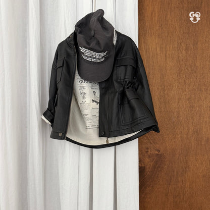 [PRE-ORDER] Comfy Faux Leather Jacket (Mom Couple)
