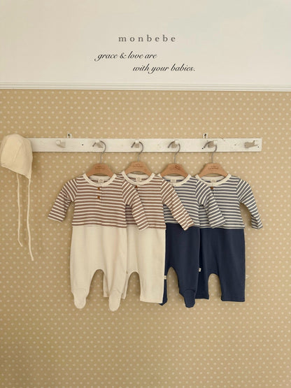 [PRE-ORDER] Stripe Color Block Body Suit