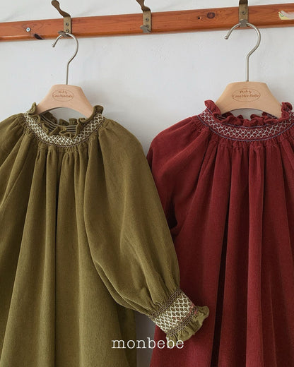 [PRE-ORDER] Corduroy Smocking Dress