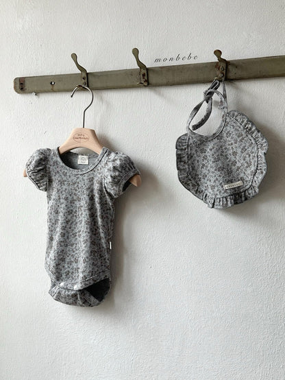 [PRE-ORDER] Puff Flower Body Suit + Bib Set