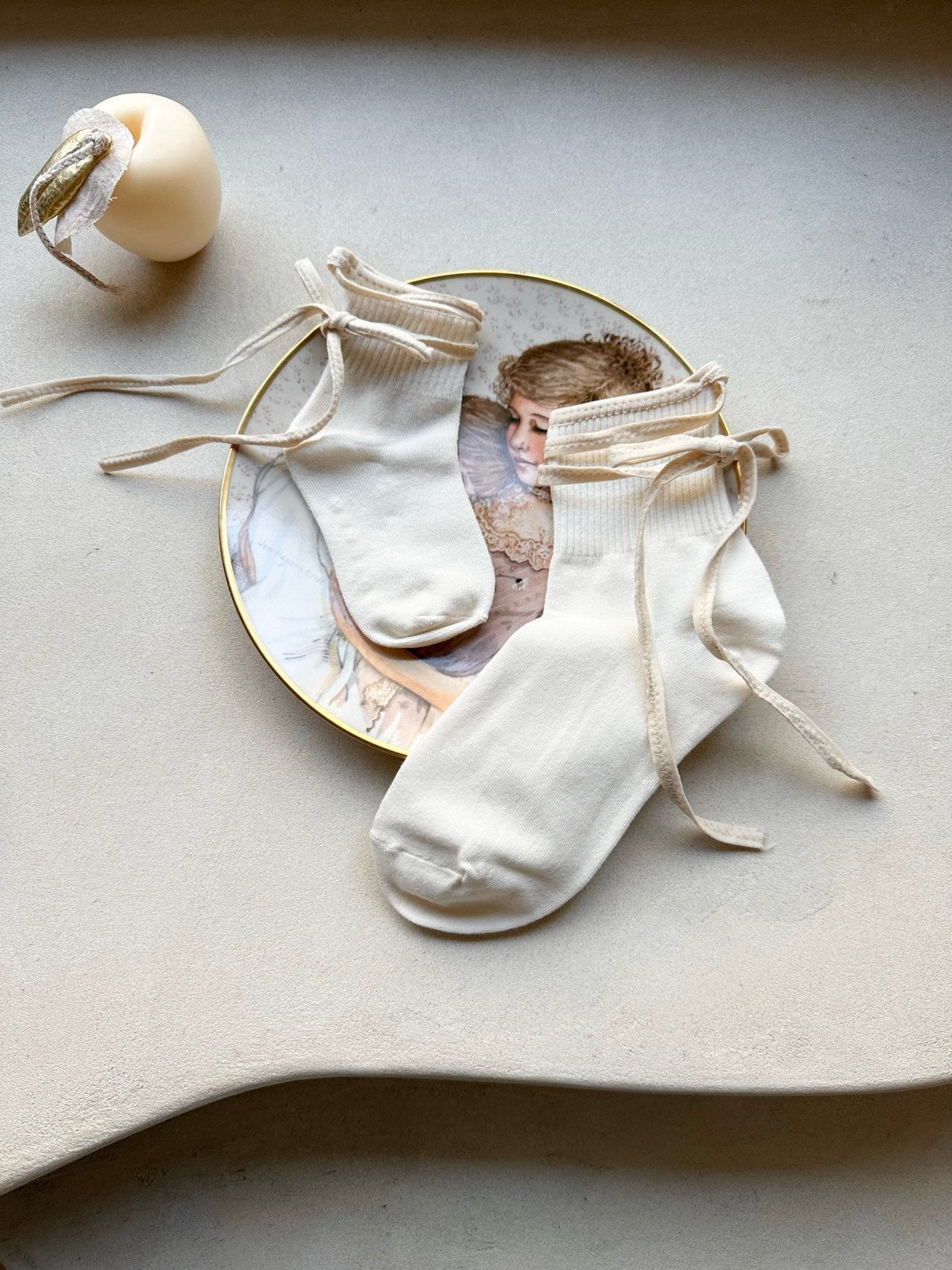 Ballerina Socks [Ivory, Black/L(4-5yr)]