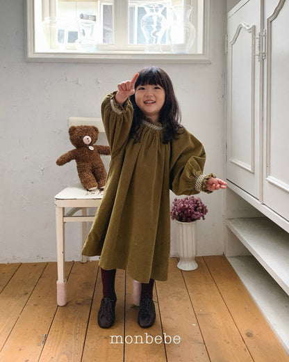 [PRE-ORDER] Corduroy Smocking Dress