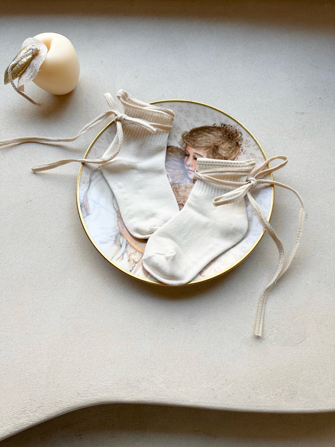 Ballerina Socks [Ivory, Black/L(4-5yr)]