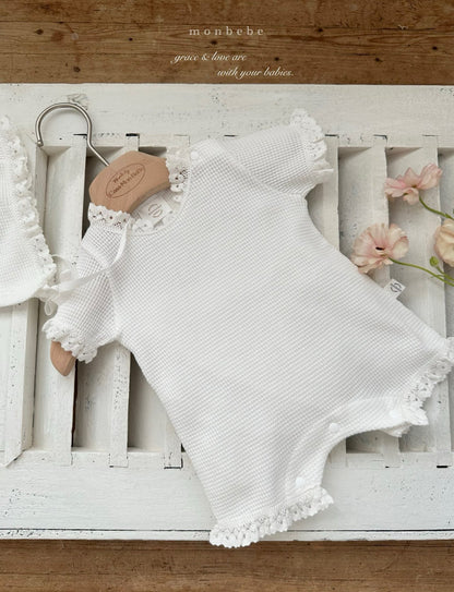 [PRE-ORDER] Summer Waffle Body Suit + Bonnet Set