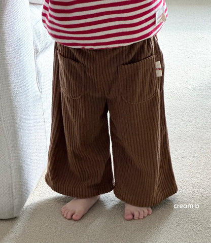 [PRE-ORDER] Corduroy Pocket Wide Pants