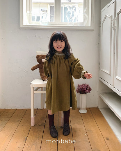 [PRE-ORDER] Corduroy Smocking Dress