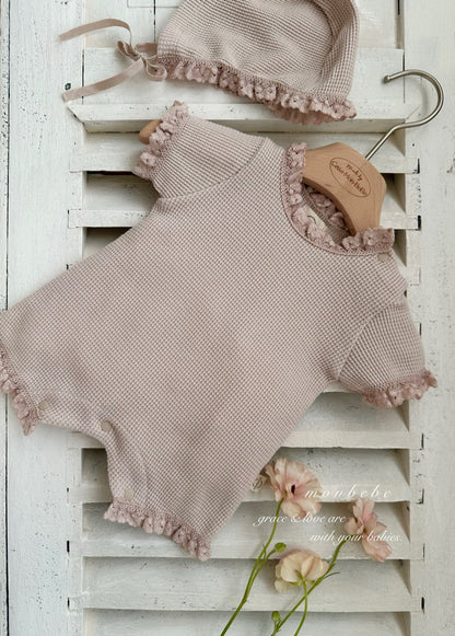 [PRE-ORDER] Summer Waffle Body Suit + Bonnet Set