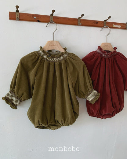 [PRE-ORDER] Corduroy Smocking Body Suit
