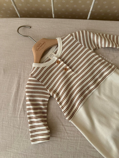 [PRE-ORDER] Stripe Color Block Body Suit