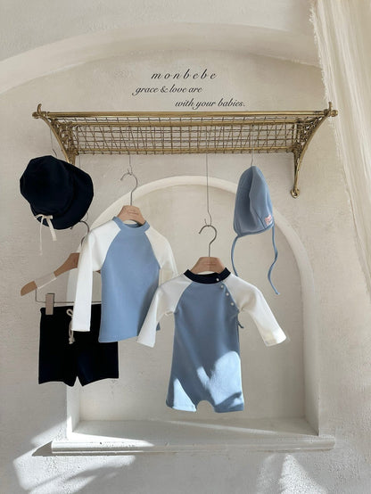 [PRE-ORDER] Multi Boom Swim Suit + Bonnet Set