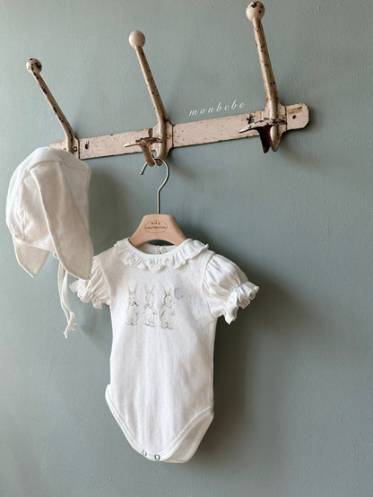 [PRE-ORDER] Rabbit Eyelet Suit + Bonnet Set