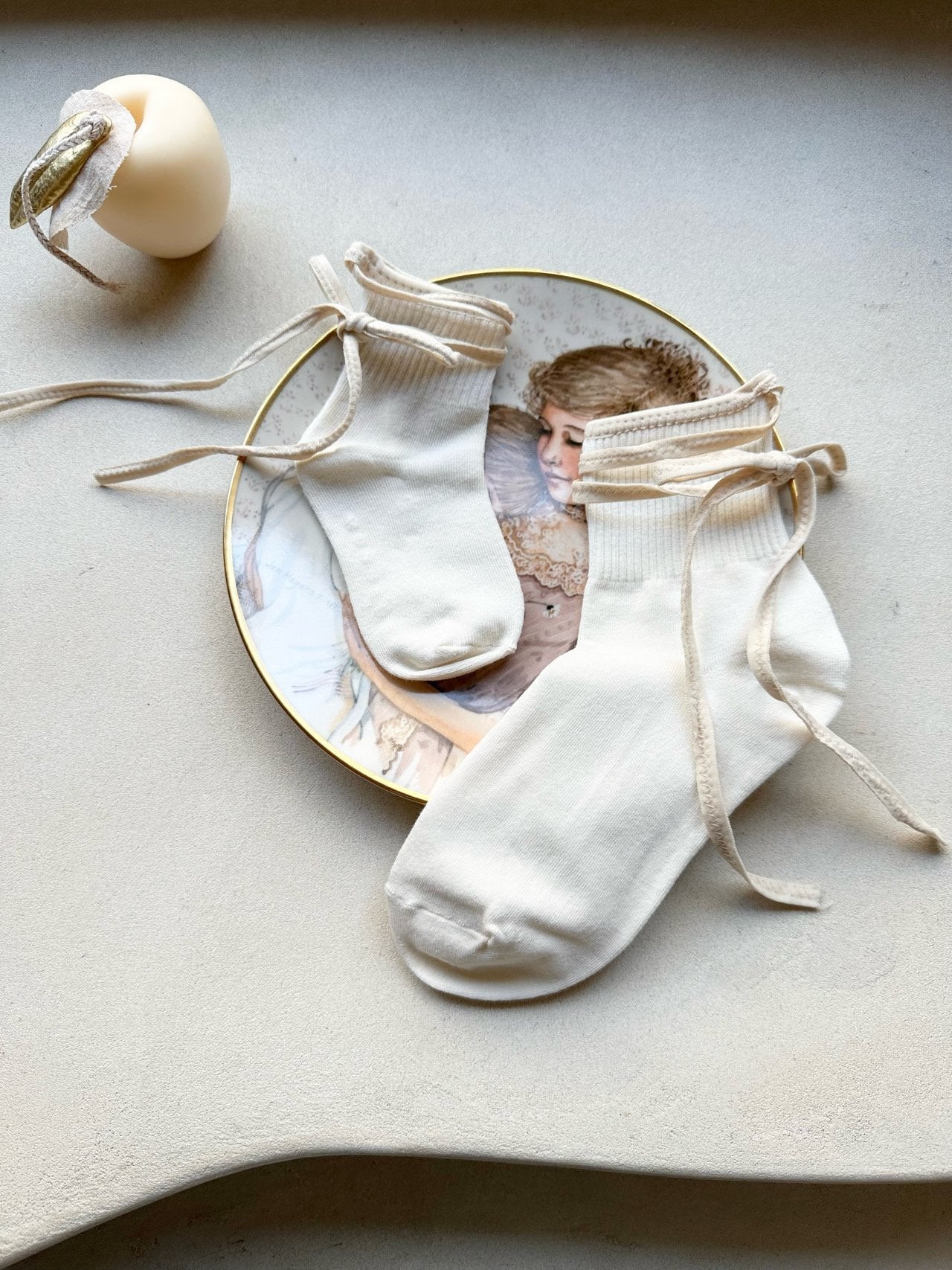 Ballerina Socks [Ivory, Black/L(4-5yr)]