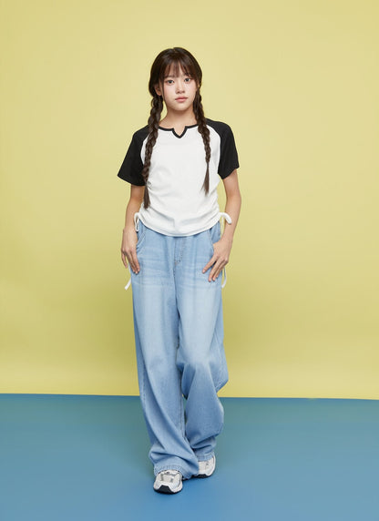 [PRE-ORDER] V Shirring T-Shirts