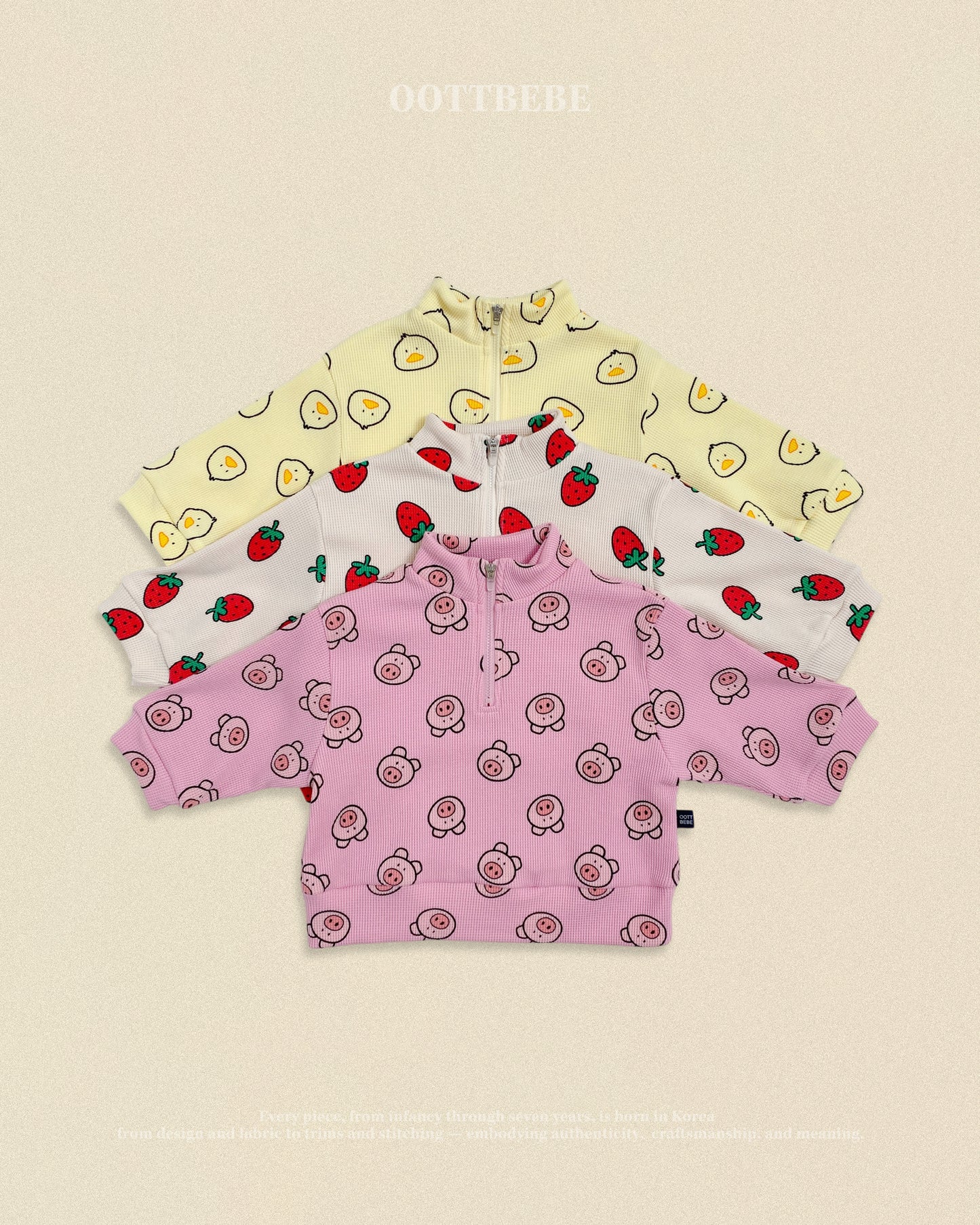 [PRE-ORDER] Little Farm Waffle Anorak Bottom Set