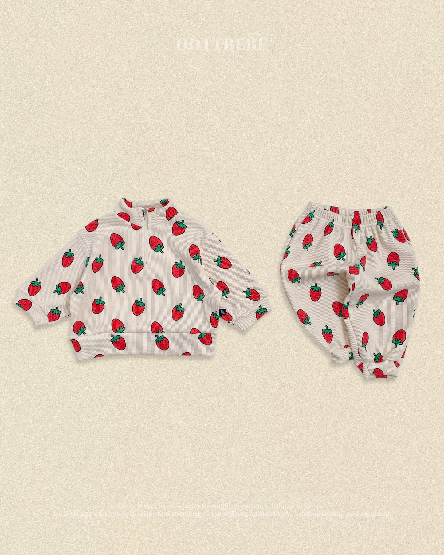 [PRE-ORDER] Little Farm Waffle Anorak Bottom Set