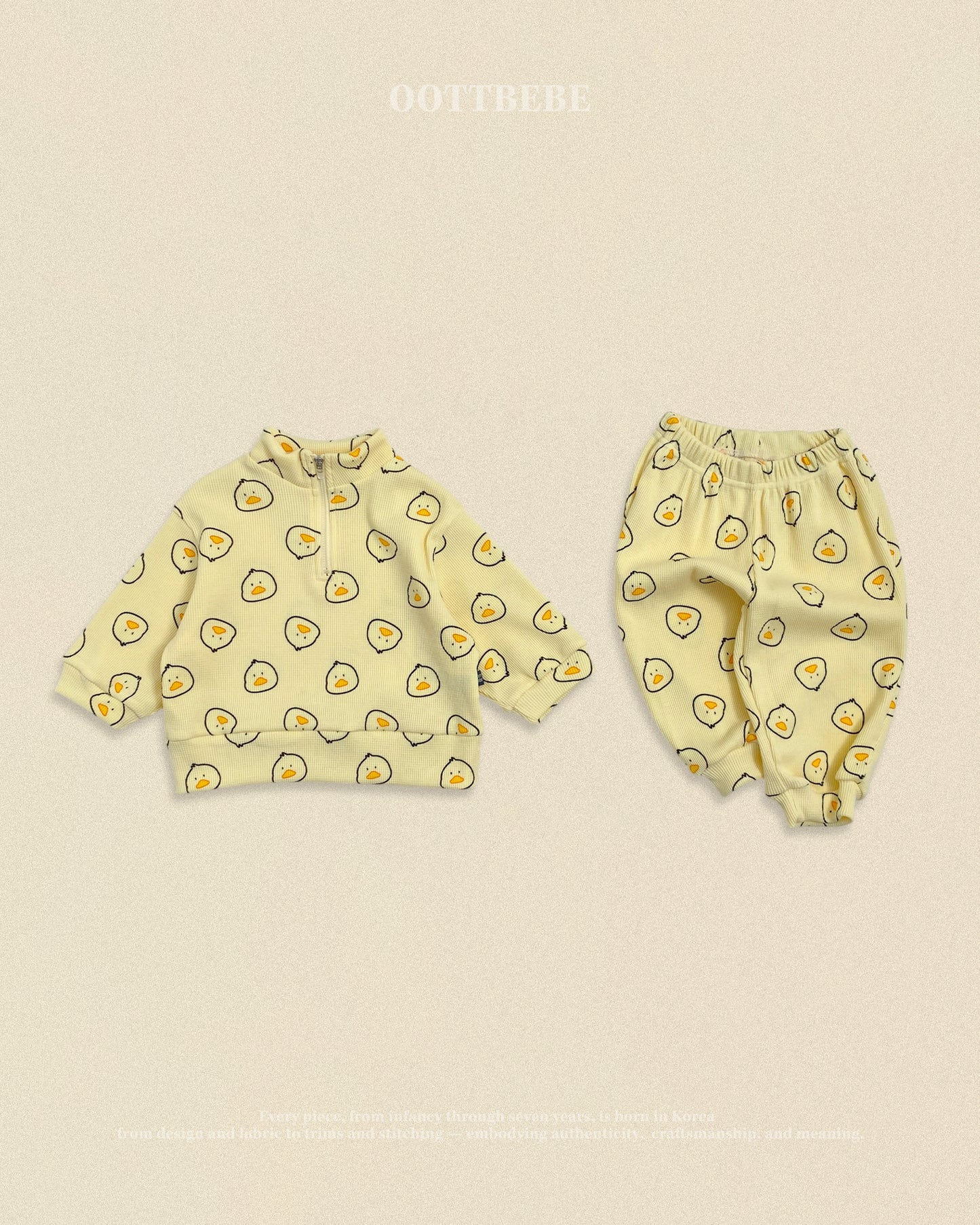 [PRE-ORDER] Little Farm Waffle Anorak Bottom Set