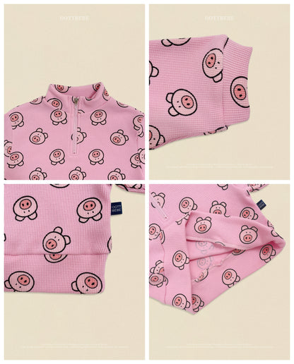 [PRE-ORDER] Little Farm Waffle Anorak Bottom Set