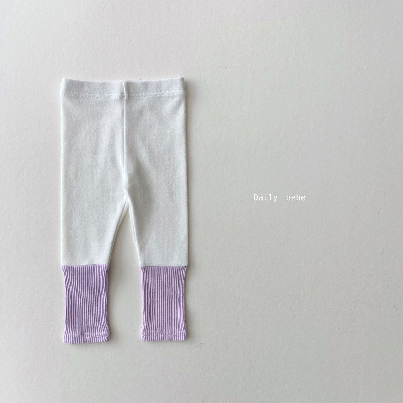 Color Block Leggings [Lavender/XL(5-6yr)]