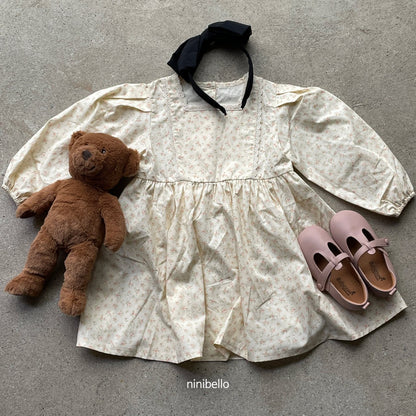 Riley Dress [Cream/L(4-5yr)]