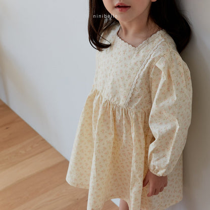 Riley Dress [Cream/L(4-5yr)]