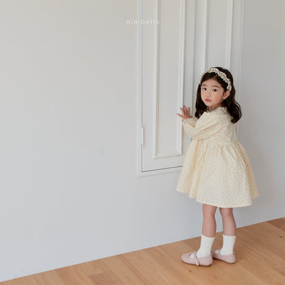Riley Dress [Cream/L(4-5yr)]