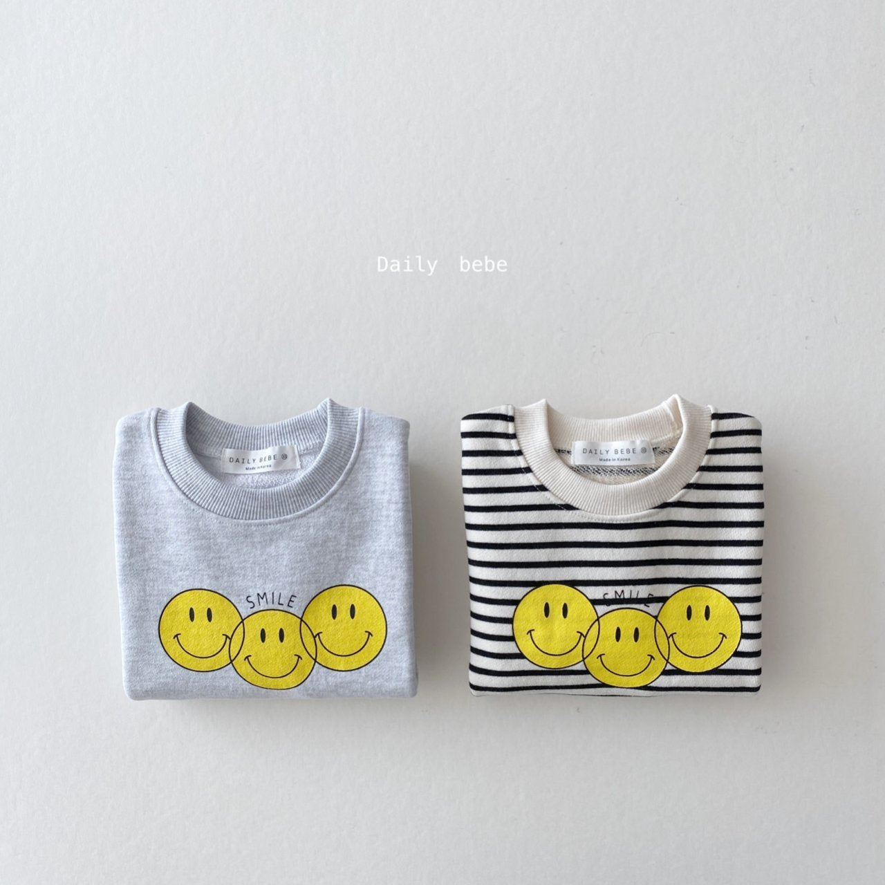 Three Smile Sweatshirt [Stripe/XL(5-6yr)]