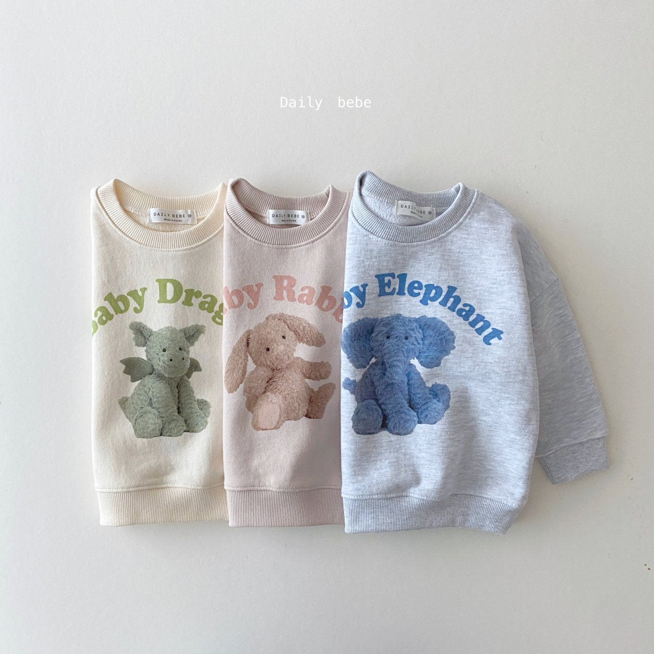 Doll Friends Sweatshirt [Elephant/L(4-5yr)]