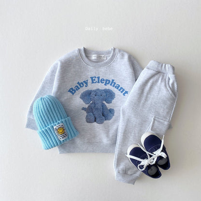Doll Friends Sweatshirt [Elephant/L(4-5yr)]