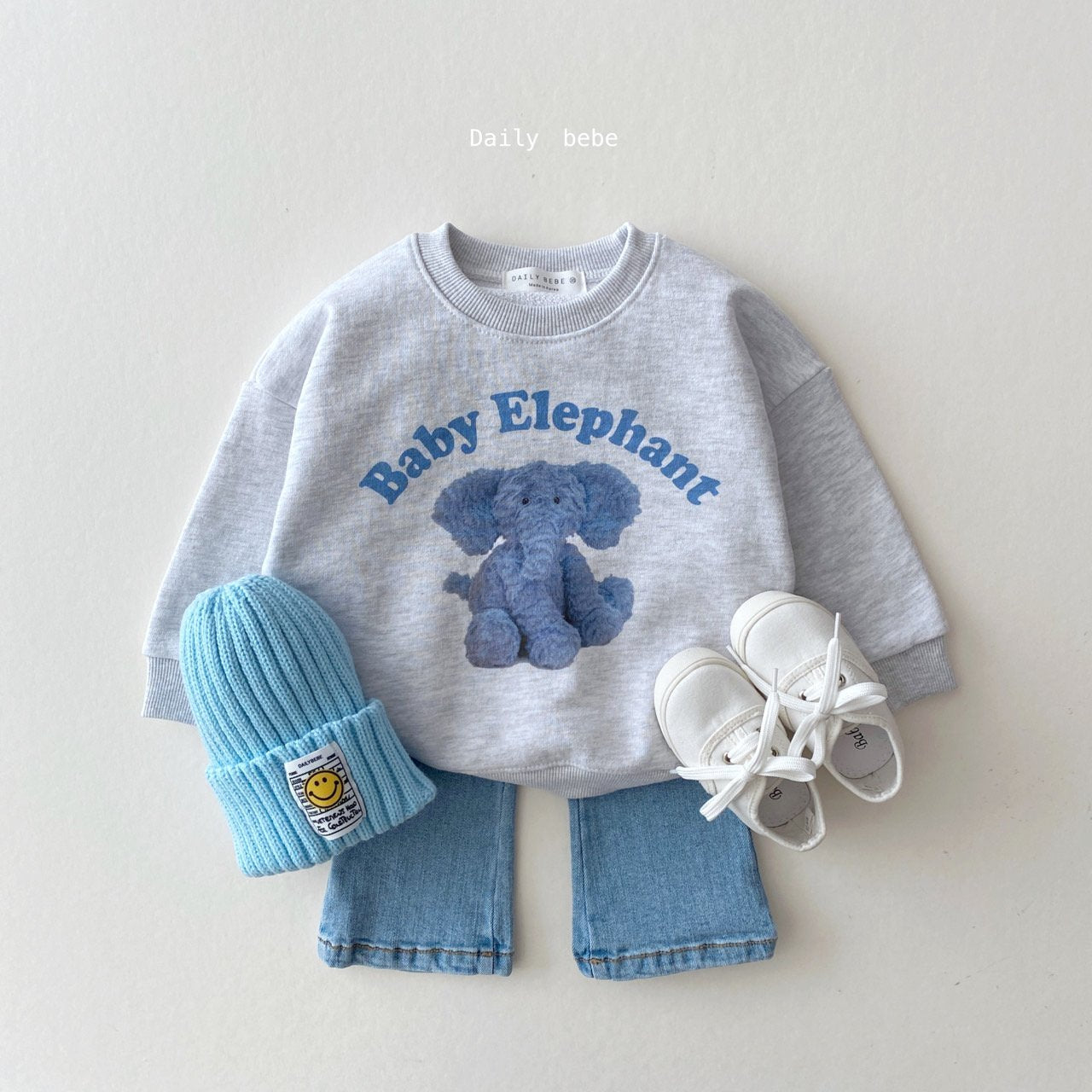 Doll Friends Sweatshirt [Elephant/L(4-5yr)]