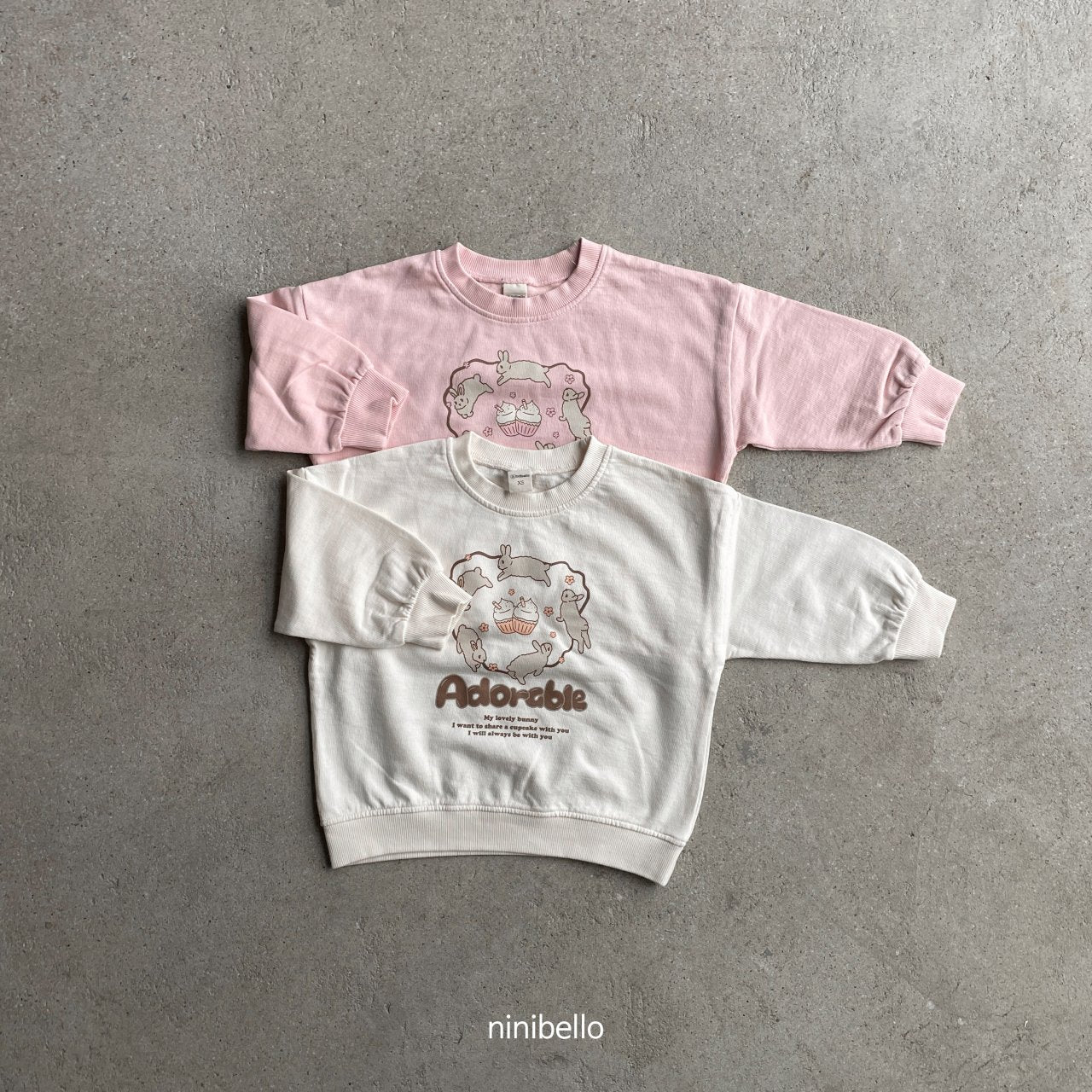 Cookie Rabbit Sweatshirt [Ivory/L(4-5yr)]