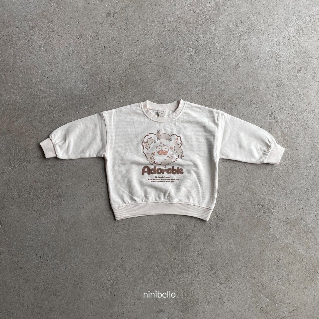 Cookie Rabbit Sweatshirt [Ivory/L(4-5yr)]