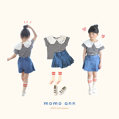 Stripe Collar T-Shirt [9/L(4-5yr)]