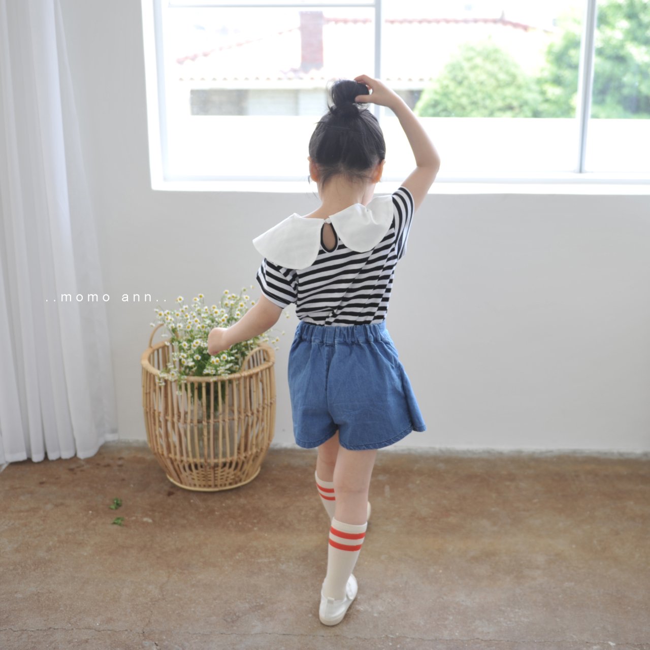 Stripe Collar T-Shirt [9/L(4-5yr)]