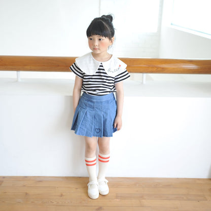 Stripe Collar T-Shirt [9/L(4-5yr)]